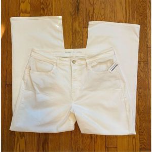 NWT Old Navy Wow Wide Leg High Rise Women’s Jeans Size 16 Short White